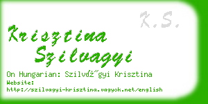 krisztina szilvagyi business card